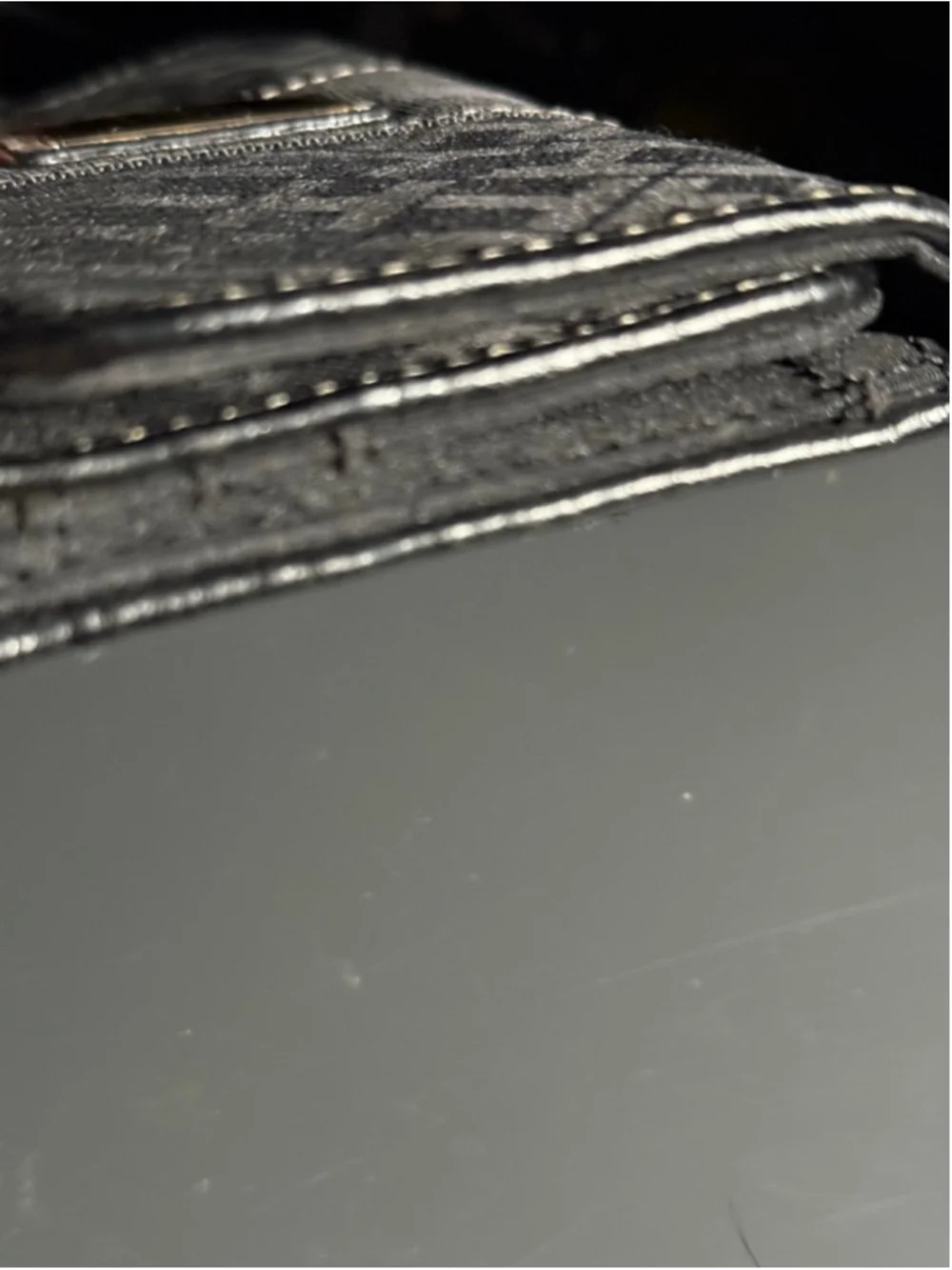 Tommy Hilfiger Black & Gray Monogram Wallet One Size